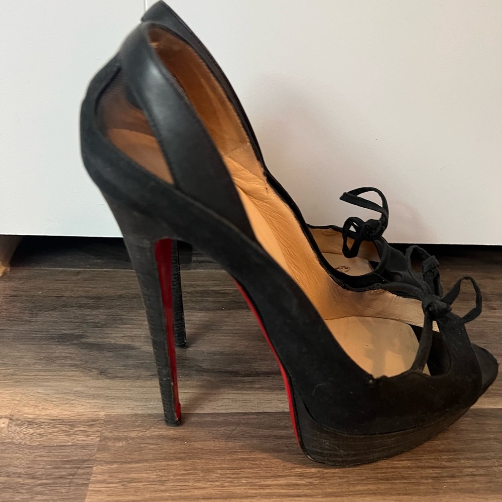 Christian Louboutin Black and Red Stiletto Heels